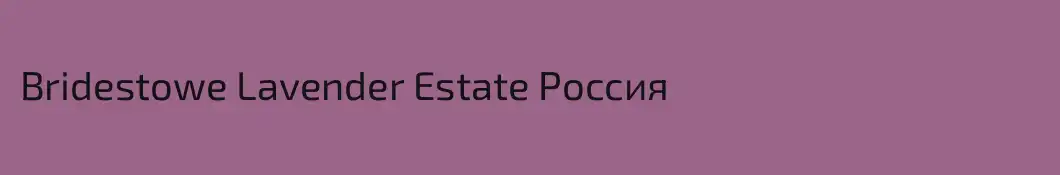 Bridestowe Lavender Estate Россия